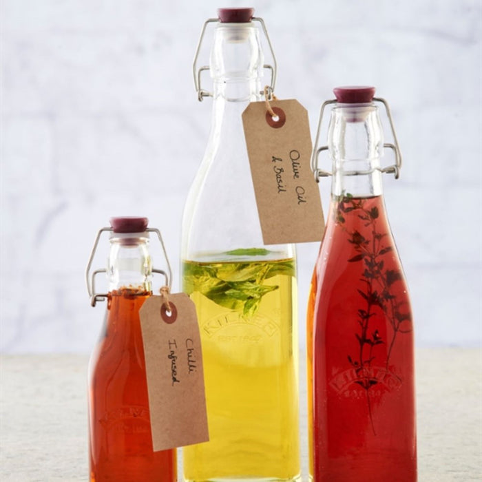 Kilner Clip Top Square Bottle - 1 Litre