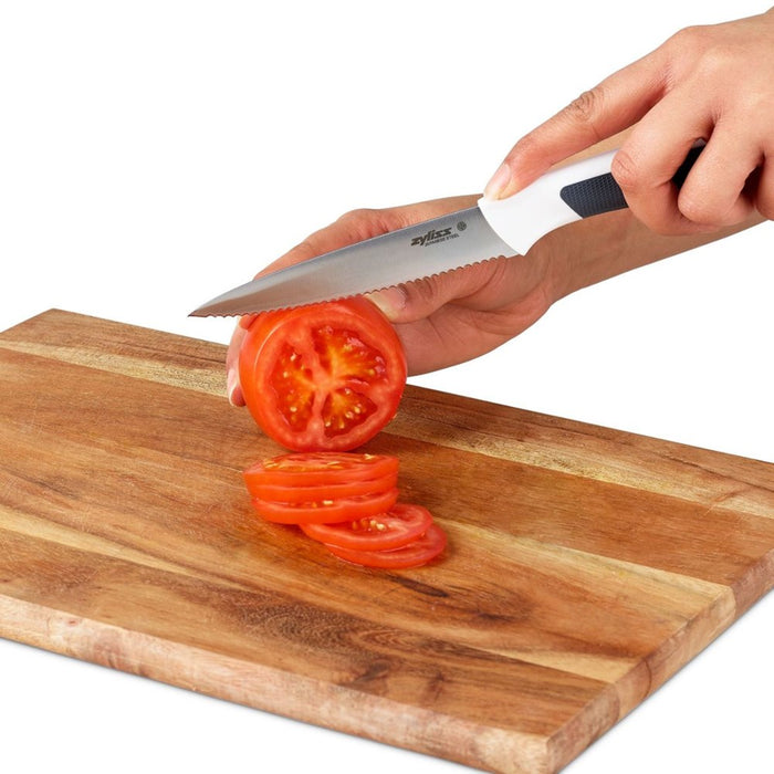 Zyliss Comfort Serrated Paring Knife with Blade Cover - 10.5cm