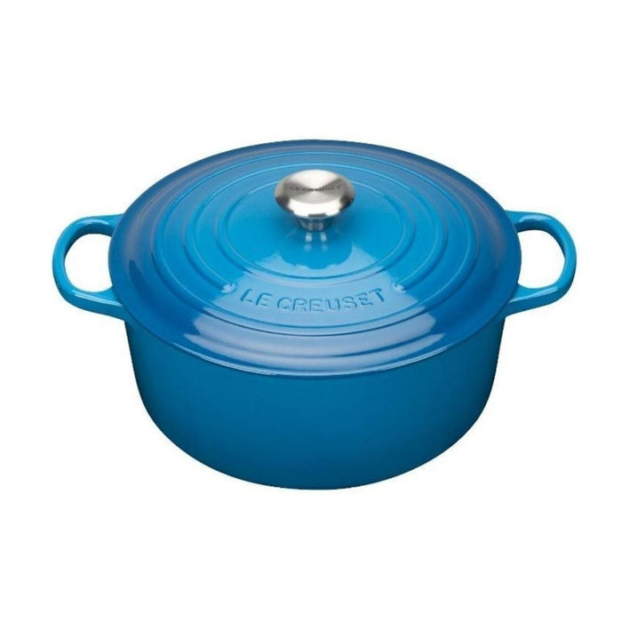 Le Creuset Signature Cast Iron Round Casserole - 22cm - Marseille Blue