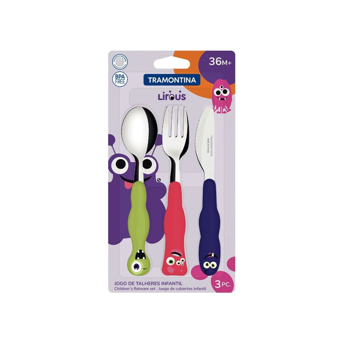 Tramontina Children's Monster Cutlery - 3 Piece Set
