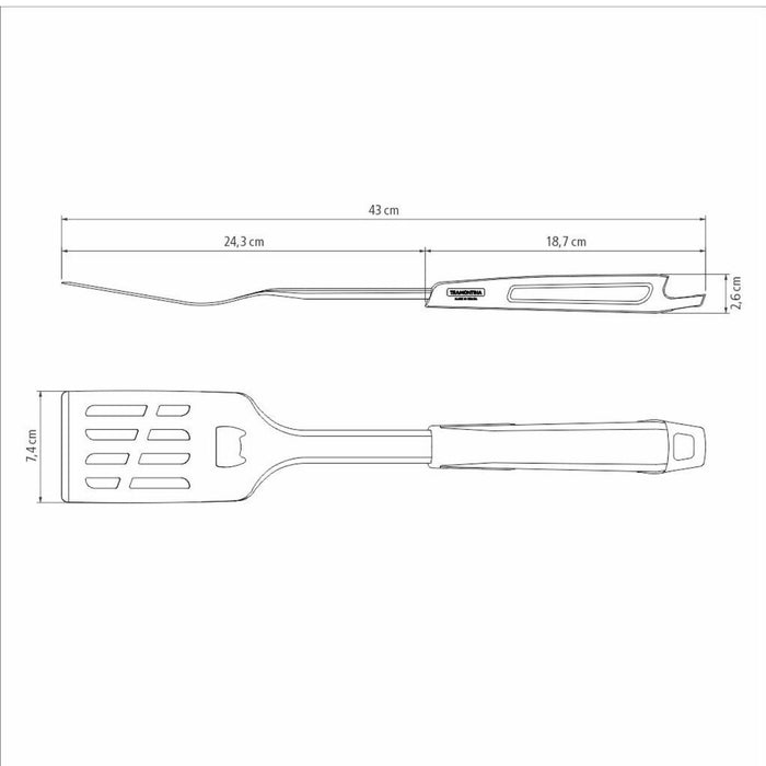 Tramontina Churrasco Black Barbecue Spatula - 43cm