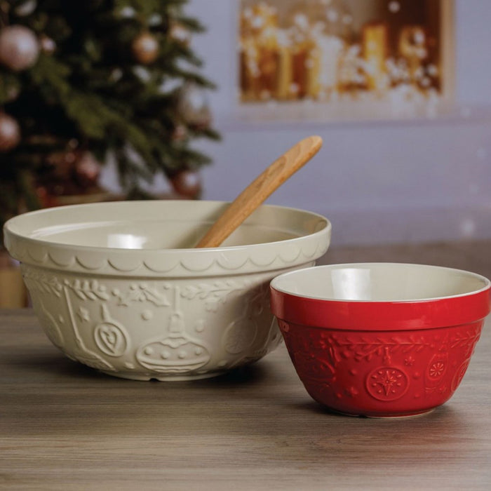 Mason Cash Merry & Bright Red Pudding Basin - 900ml