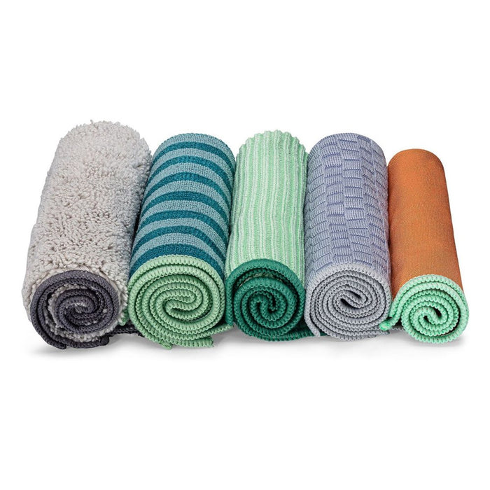 Full Circle Renew Essentials Microfiber Multicolour Cloths - Set of 5