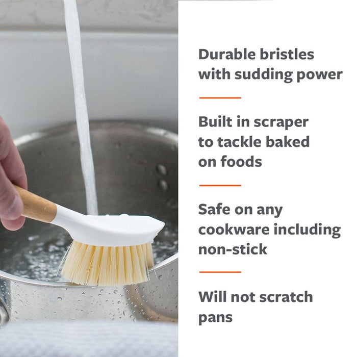 Full Circle Be Good Dish Brush - White