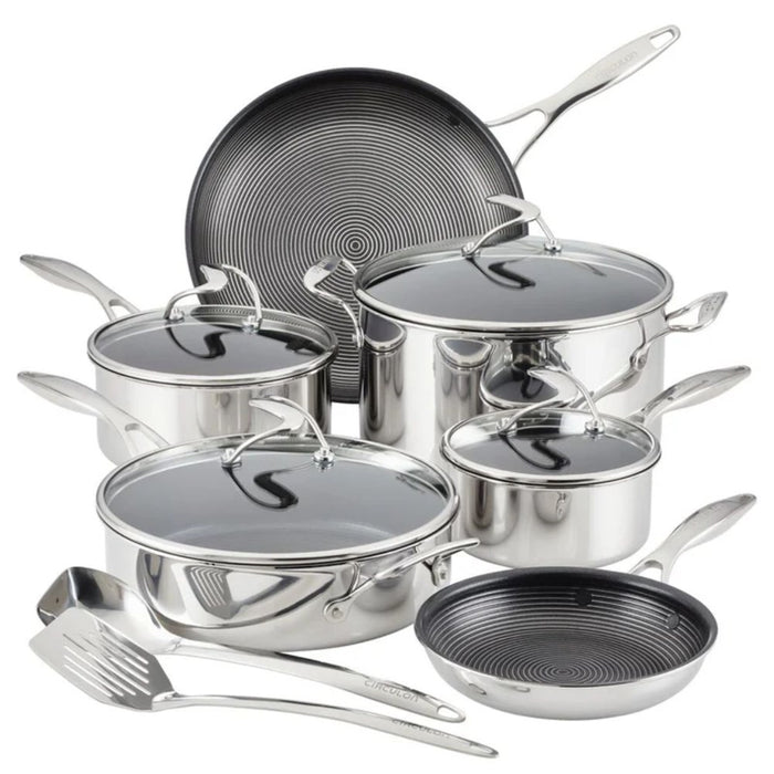 Circulon SteelShield C-Series Non-Stick Clad S/Steel Cookware Set - 10 piece with Utensils