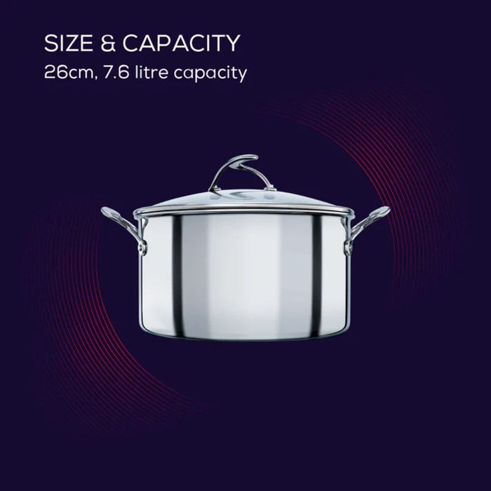 Circulon SteelShield C-Series Non-Stick Clad S/Steel Stockpot - 26cm