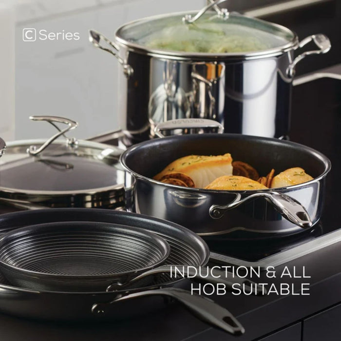 Circulon SteelShield C-Series Non-Stick Clad S/Steel Stockpot - 26cm