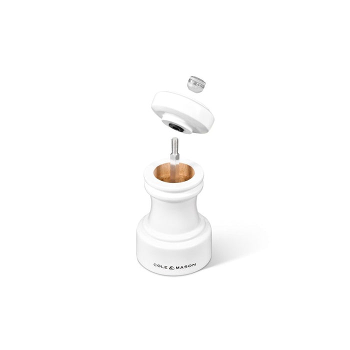 Cole & Mason Hoxton White Gloss Salt Mill - 10.4cm