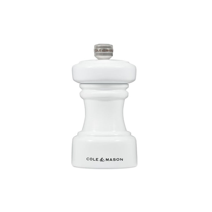 Cole & Mason Hoxton White Gloss Pepper Mill - 10.4cm