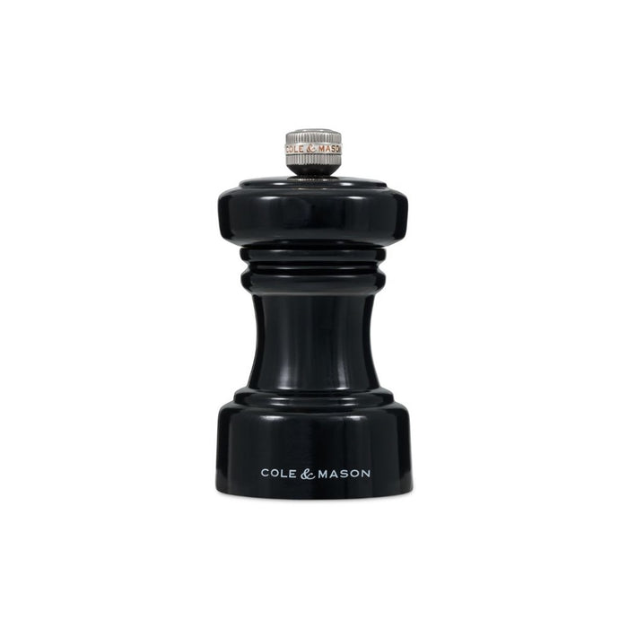 Cole & Mason Hoxton Black Gloss Salt Mill  - 10.4cm