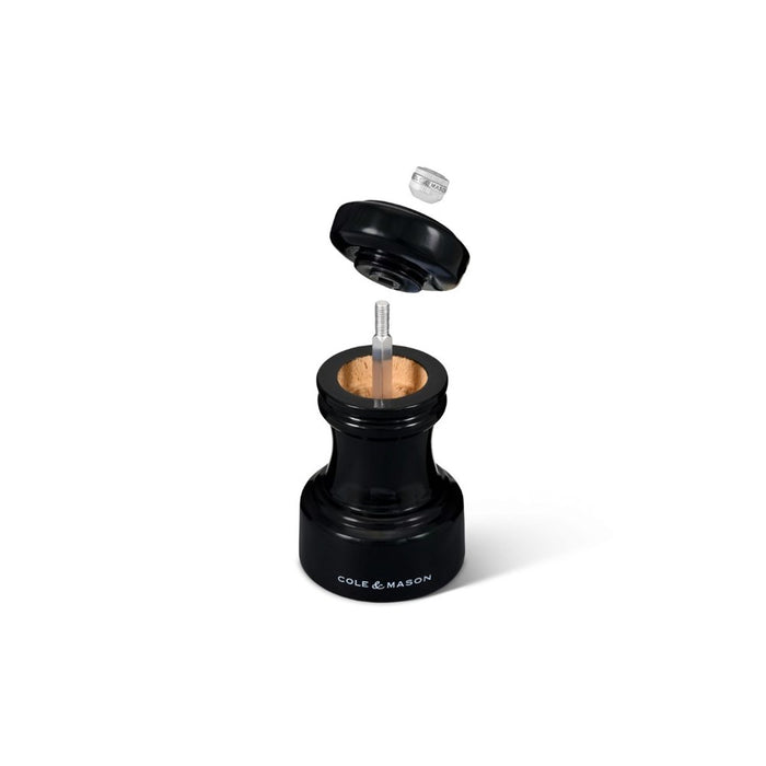 Cole & Mason Hoxton Black Gloss Salt Mill  - 10.4cm