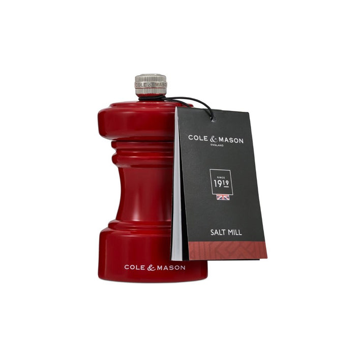 Cole & Mason Hoxton Red Gloss Salt Mill - 10.4cm