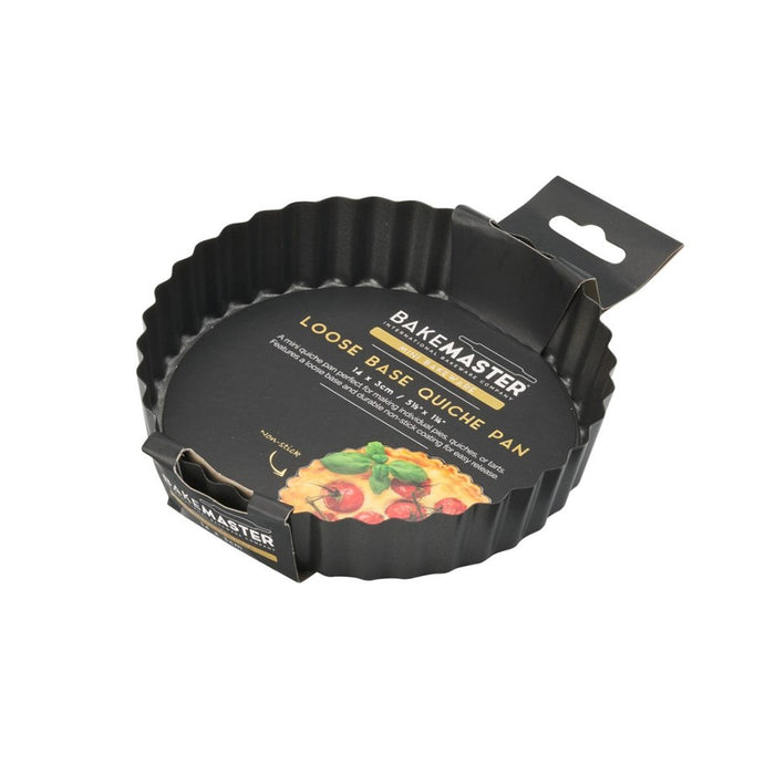 Bakemaster Non-Stick Loose Base Quiche Pan - 14 x 3cm