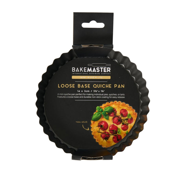 Bakemaster Non-Stick Loose Base Quiche Pan - 14 x 3cm