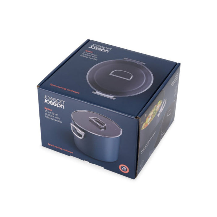 Joseph Joseph Space Non-Stick Stock Pot - 25cm - Midnight Blue