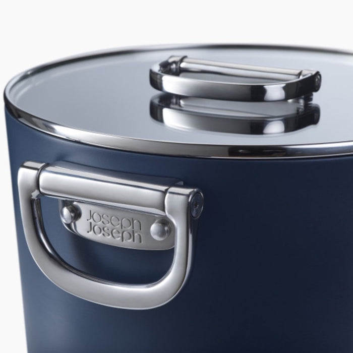 Joseph Joseph Space Non-Stick Stock Pot - 25cm - Midnight Blue