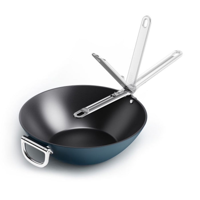 Joseph Joseph Space Non-Stick Wok - 32cm - Midnight Blue