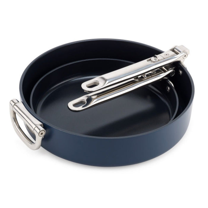 Joseph Joseph Space 2 Piece Non-Stick Frying Pan Set - Midnight Blue