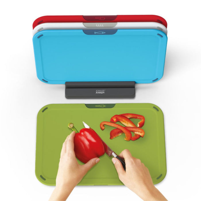 Joseph Joseph Duo 4 Piece Chopping Board Set with Storage Stand