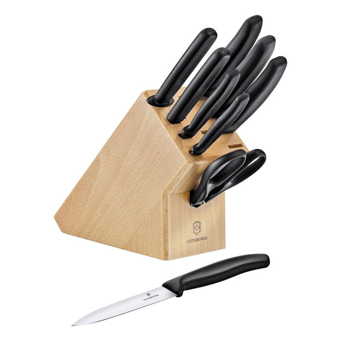 Victorinox Swiss Classic Cutlery Block - 8 Knives + Scissors