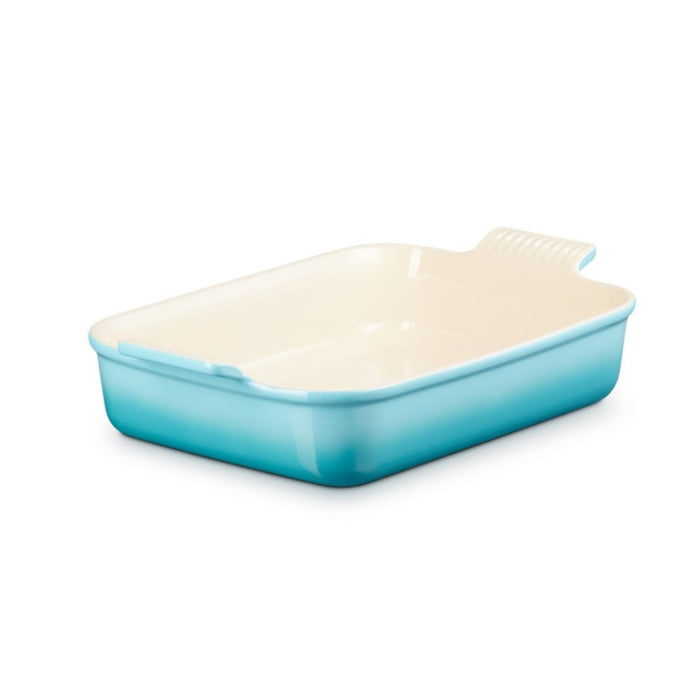 Le Creuset Stoneware Heritage Rectangular Dish - 26cm - Caribbean Blue