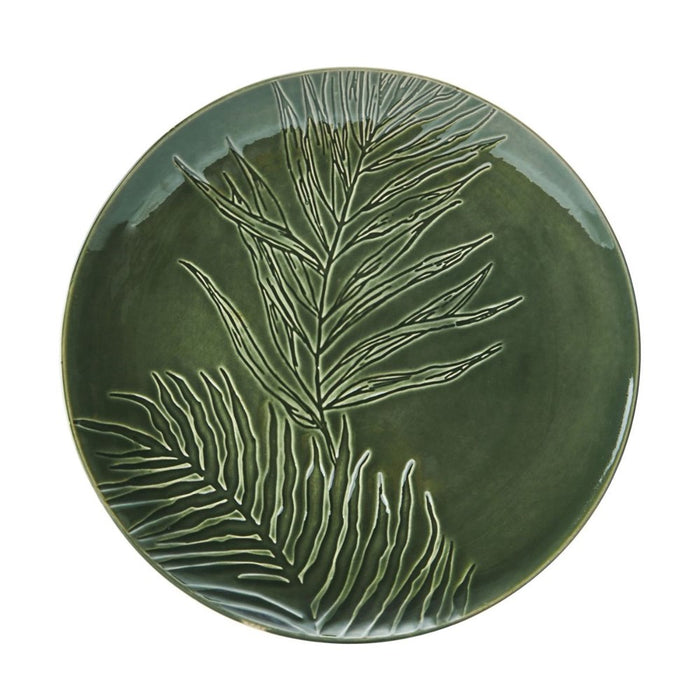 Mikasa Jardin Stoneware Round Serving Platter - 35.5cm - Green