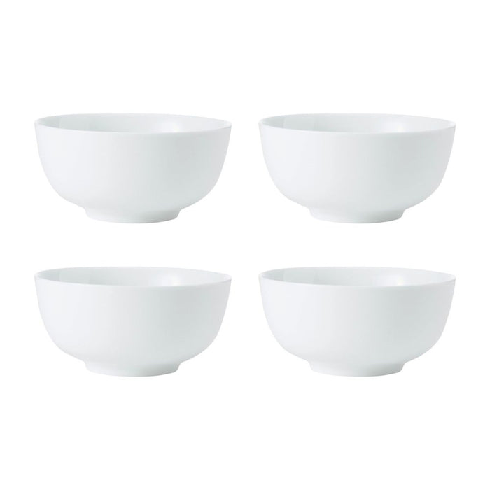 Mikasa Chalk 4-Piece Porcelain Cereal Bowl Set - 14cm - White