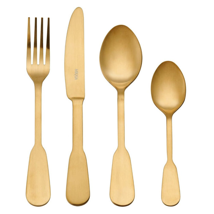 Mikasa Soho Gold Stainless Steel Cutlery Set - 16 Piece