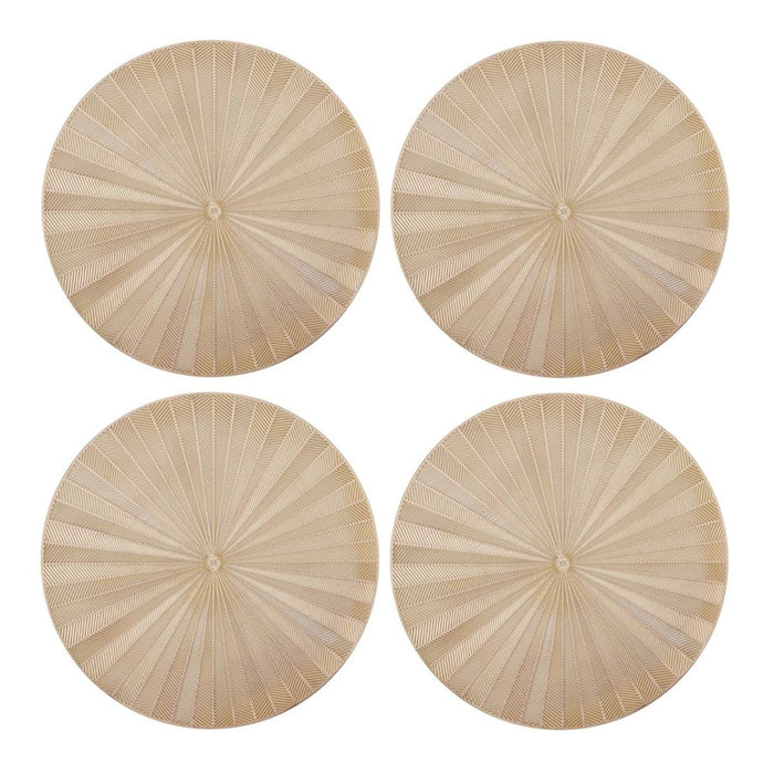 Mikasa 4-Piece Round PU Gold Placemat Set - 38cm