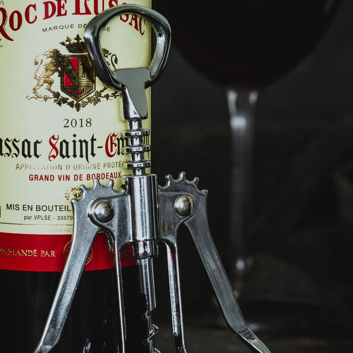 BarCraft Double Handled Chrome Wing Corkscrew