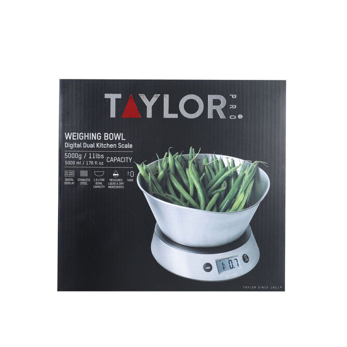 Taylor Digital Scale with Stainless Steel Bowl - 5kg