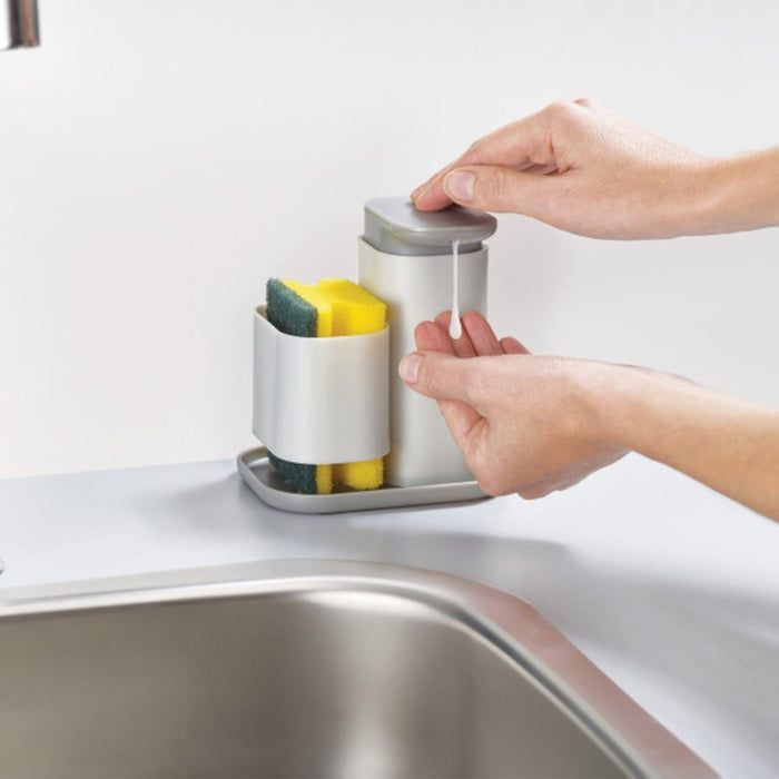 Joseph Joseph Duo Soap Dispenser with Sponge Holder - Grey