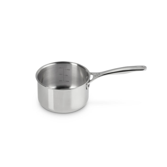 Le Creuset Signature 3 Ply Stainless Steel Saucepan with Lid - 16cm