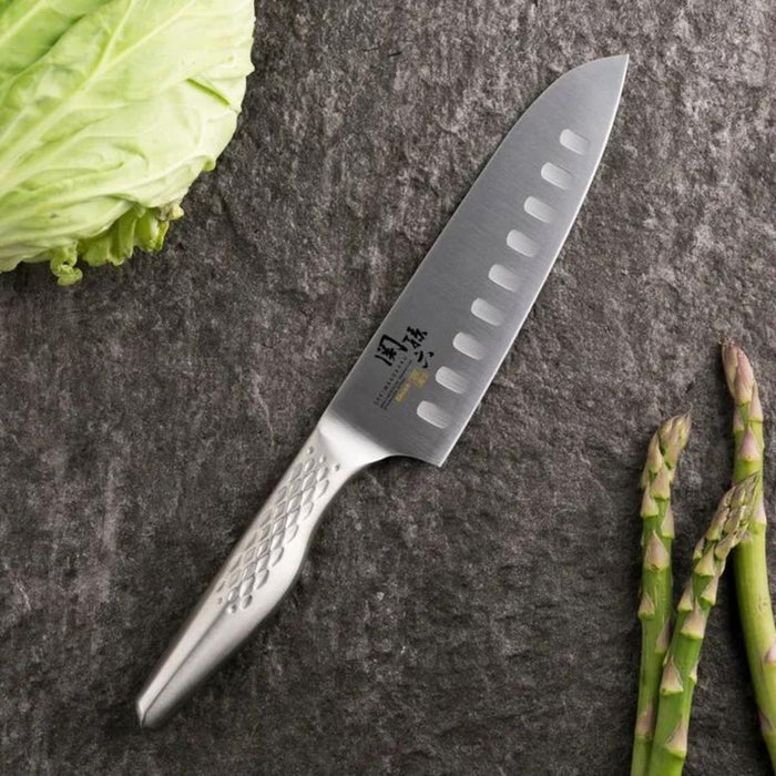 Seki Magoroku Shoso Granton Santoku Knife - 16.5cm