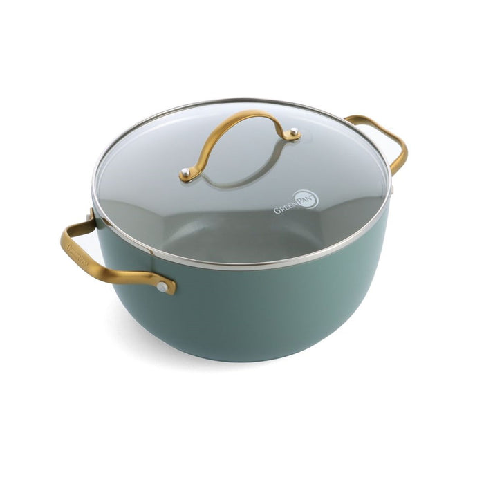 Greenpan Padova Covered Casserole - 24cm/4.7L - Smokey Blue