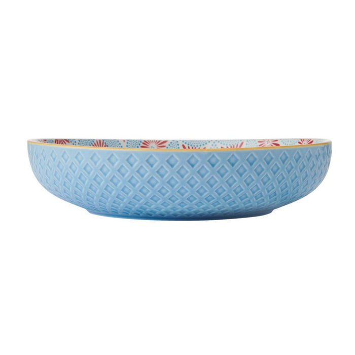 Mikasa Stoneware Bowl - 21cm - Blue Mosaic