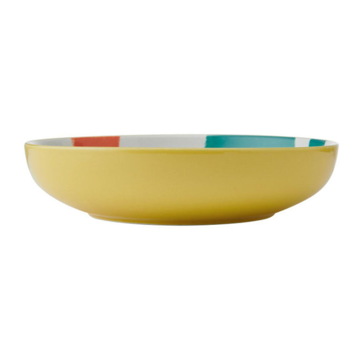 Mikasa Stoneware Bowl - 21cm - Yellow Abstract