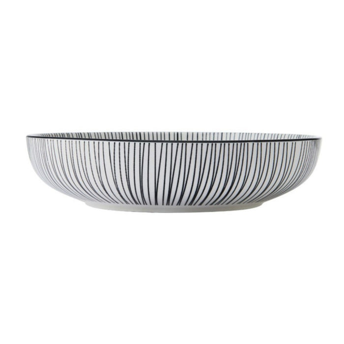 Mikasa Stoneware Bowl - 21cm - Black Stripe