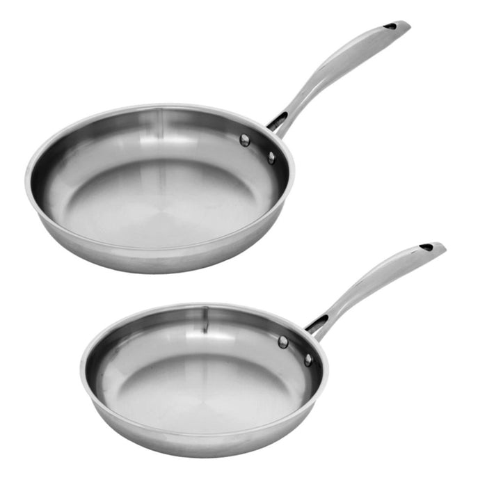 Swiss Diamond Premium Steel Fry Pan 2 Piece Set - 20 and 28cm