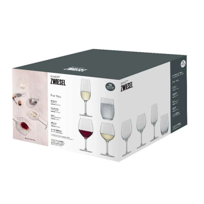 Schott Zwiesel Ivento Mixed Glasses - Set of 16 (4 Red, 4 White, 4 Sparkling, 4 Tumblers)