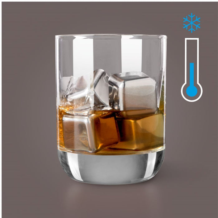 Vacu Vin Whiskey Stones - Stainless Steel - Set of 4