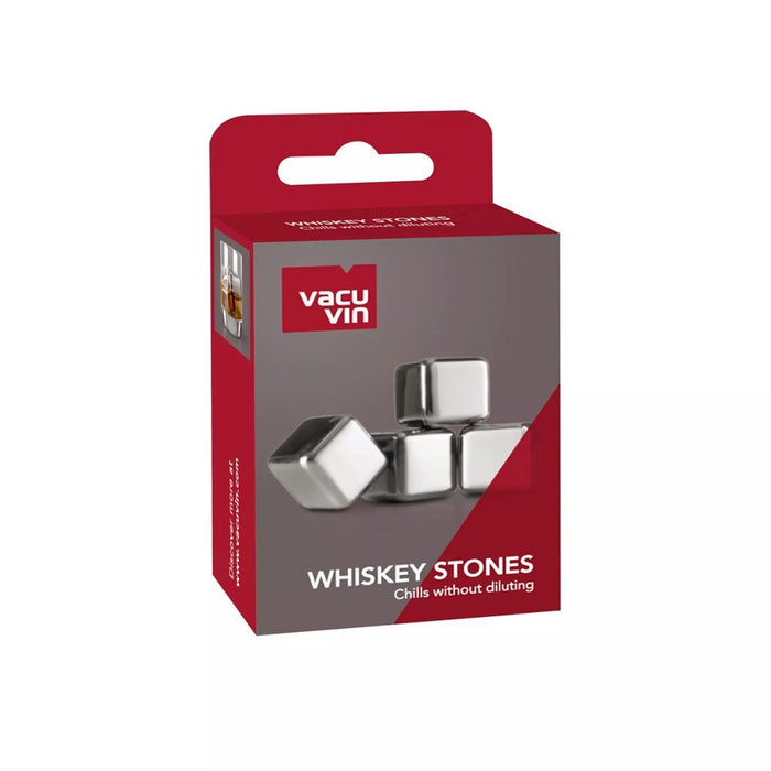 Vacu Vin Whiskey Stones - Stainless Steel - Set of 4