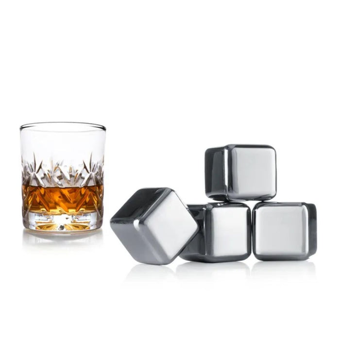 Vacu Vin Whiskey Stones - Stainless Steel - Set of 4