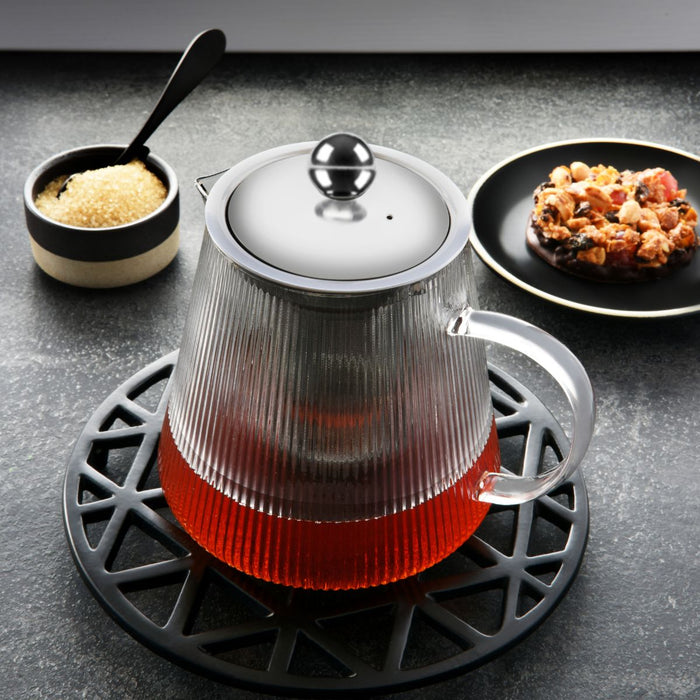 Brew Infusion Teapot with Vertical Stripes - 600ml