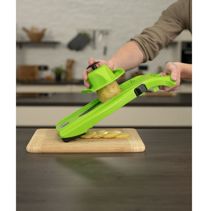 Borner V5 (V) Mandolin Vegetable/Fruit Slicer Cutter Chopper + Safety  Holder