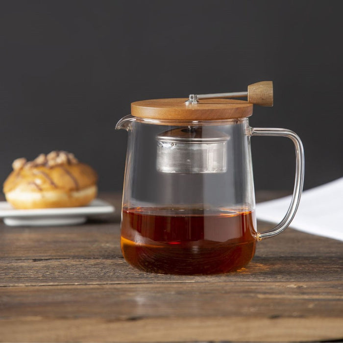 Leaf & Bean Naples Tea Pot with Acacia Lid & Infuser